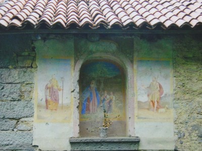 bologna affresco murale Madonna s. rocco e S. sebastianoSentiero 11 roco S. sebastiano e la Madonna 
